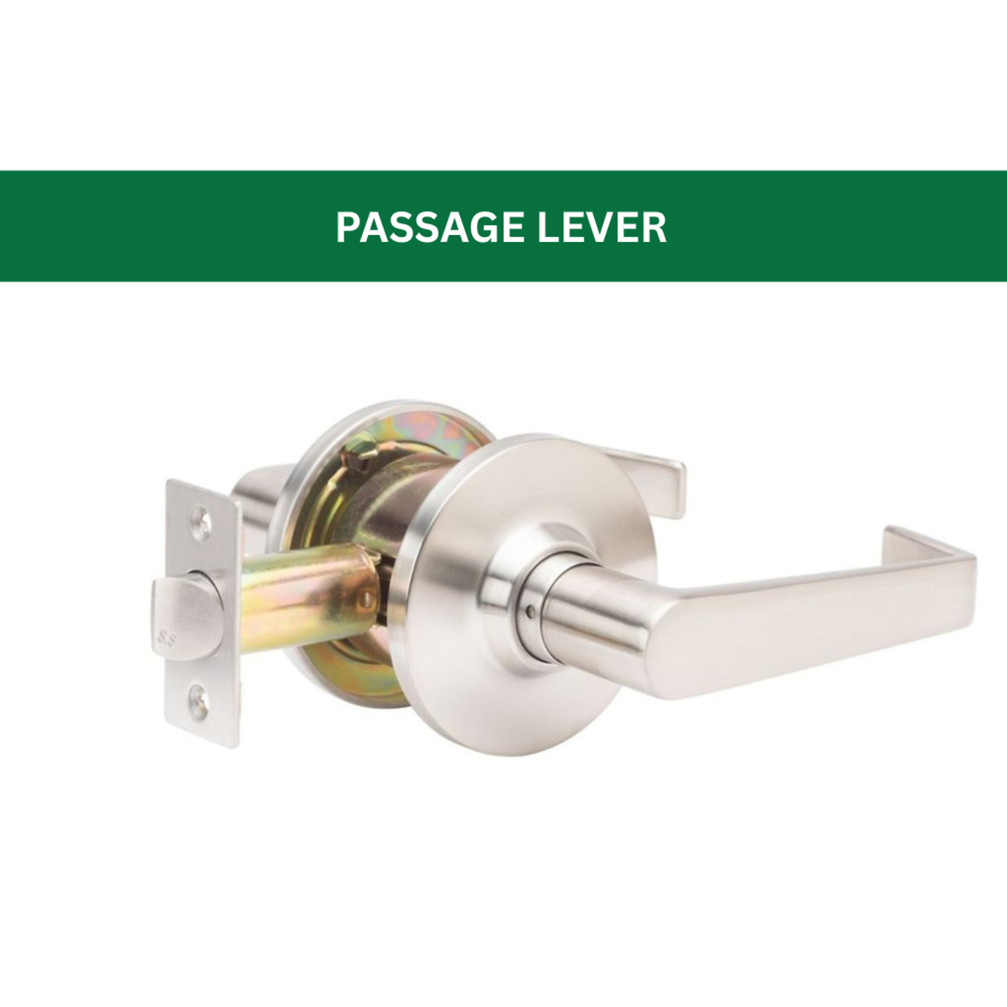 Trans Atlantic Global Door Controls GLC Series Passage Door Handle — Brushed Chrome, Grade 3, ADA Compliant, Model# GLC-5110L-626